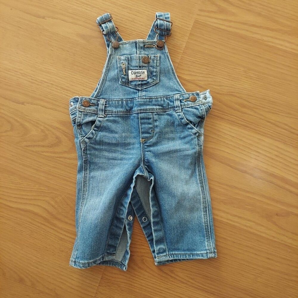 Oshkosh B'gosh Baby Infant Denim Overalls Blue 6 Months